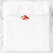 Sticker Rond crawfish's silhouette (Red) (Sac)