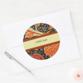 Sticker Rond Cray, un design William Morris, Modèle (Enveloppe)