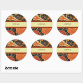Sticker Rond Cray, un design William Morris, Modèle (Feuille)