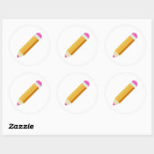 Sticker Rond Crayon (Feuille)