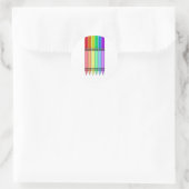 Sticker Rond Crayon arc-en-ciel (Sac)