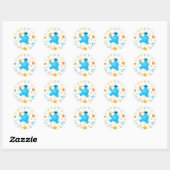 Sticker Rond Crayon Cookie Monster Cookie Motif (Feuille)