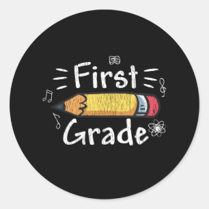 Sticker Rond Crayon de CE1 pour la rentrée des écoliers