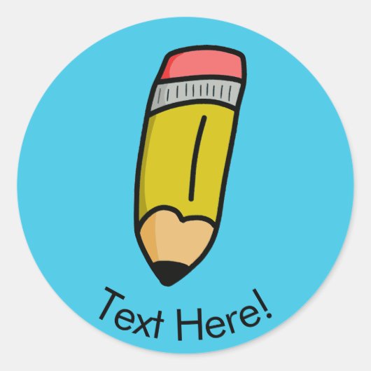Sticker Rond Crayon de dessin (Devant)