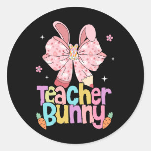 Sticker Rond Crayon de Pâques Jours de Pâques de l'enseignant B