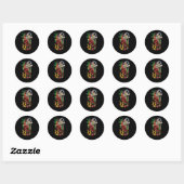 Sticker Rond Crayon d'imagination libre (Feuille)