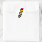 Sticker Rond crayon scolaire (Sac)