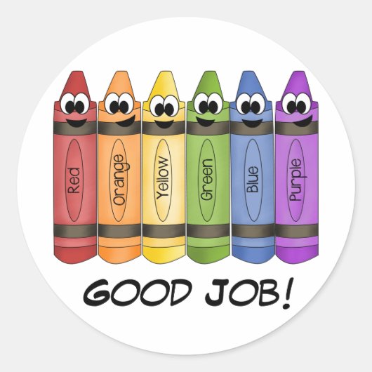 Sticker Rond Crayons (Devant)