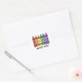 Sticker Rond Crayons (Enveloppe)