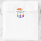 Sticker Rond Crayons colorés (Sac)