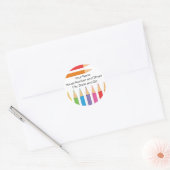Sticker Rond Crayons colorés (Enveloppe)
