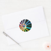 Sticker Rond Crayons colorés (Enveloppe)