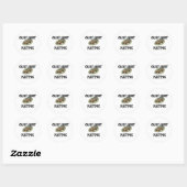 Sticker Rond Crazy à propos de Platypus (Feuille)