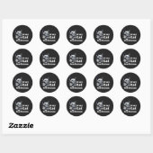 Sticker Rond Crazy Cat Gentleman - Funny Feline (Feuille)