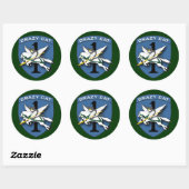 Sticker Rond Crazy Cat - RR Vietnam (Feuille)