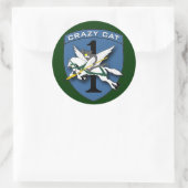Sticker Rond Crazy Cat - RR Vietnam (Sac)