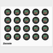 Sticker Rond Crazy Christmas Lady Funny cadeau de vacances pour (Feuille)