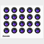 Sticker Rond Crazy Crystal Lady Black (Feuille)