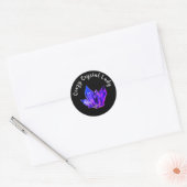 Sticker Rond Crazy Crystal Lady Black (Enveloppe)