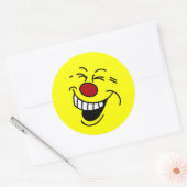 Sticker Rond Crazy Face Grumpey (Enveloppe)
