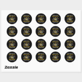 Sticker Rond Crazy School Bus Driver School Bus Driving (Feuille)