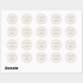 Sticker Rond Cream Gray Personalized Cheers to the Grad (Feuille)