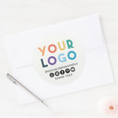 Sticker Rond Create Your Own Custom Logo Business Social Media  (Enveloppe)