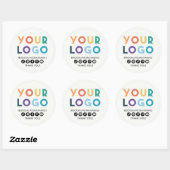 Sticker Rond Create Your Own Custom Logo Business Social Media  (Feuille)