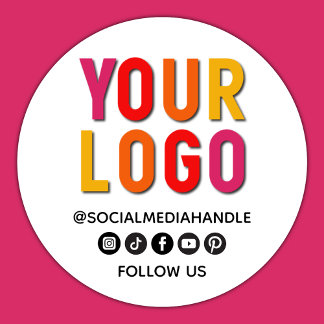 Sticker Rond Create Your Own Custom Social Media Business Logo