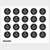Sticker Rond Create your own custom text (Feuille)
