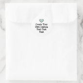 Sticker Rond Create your own custom text white Bkgd Ver (Sac)