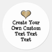 Sticker Rond Create your own custom text white Bkgd Ver (Devant)
