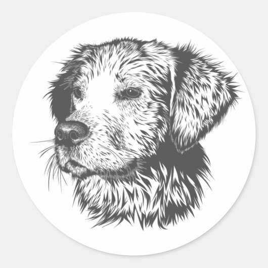 Sticker Rond Create Your Own Pet Dog Customized (Devant)