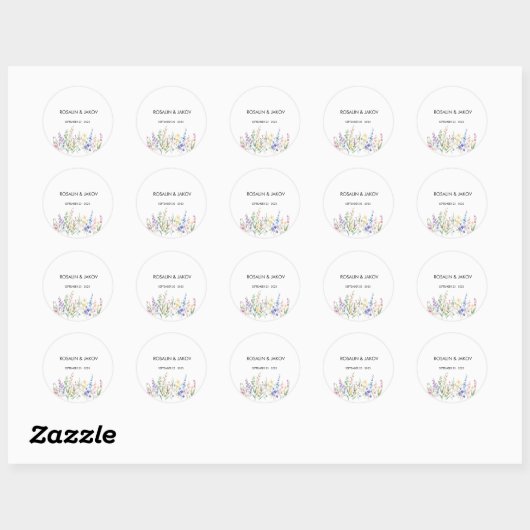 Sticker Rond Create Your Own wedding  (Feuille)