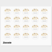 Sticker Rond Créateur de bijoux Boho rustique (Feuille)