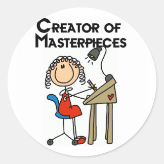 Sticker Rond Créateur de Chefs-d'oeuvre Tshirts et cadeaux