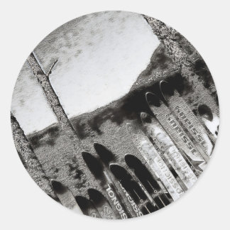 Sticker Rond création de ski 