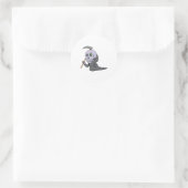 Sticker Rond Création effrayante d'Halloween (Sac)