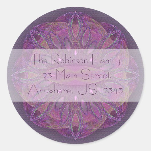 Sticker Rond Création Mandala (Devant)