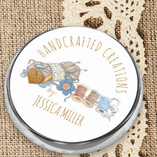 Sticker Rond Créations artisanales par   Fil et blanc cousu