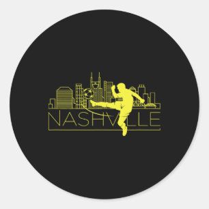Sticker Rond Créations de joue Nashville Soccer City Mls , Homm