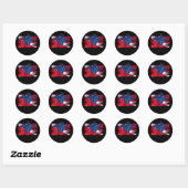Sticker Rond Créations de l'indicateur DiverDown (Feuille)