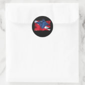 Sticker Rond Créations de l'indicateur DiverDown (Sac)