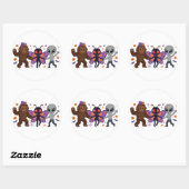 Sticker Rond Créatures Cryptides Danseuses — Set d'autocollants (Feuille)