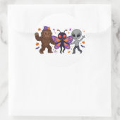 Sticker Rond Créatures Cryptides Danseuses — Set d'autocollants (Sac)