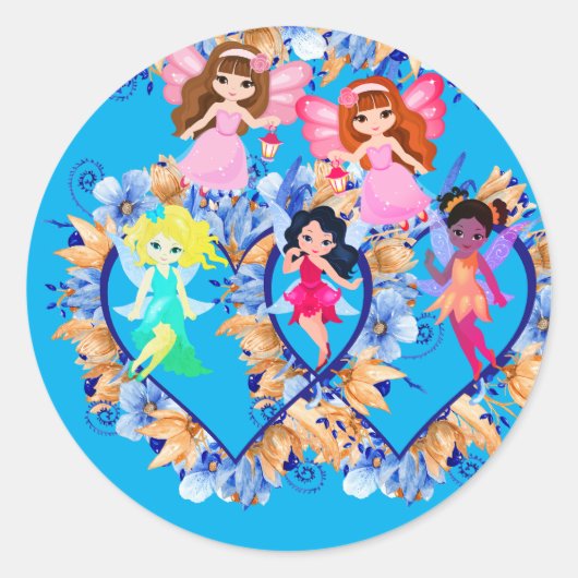 Sticker Rond créatures forestières (Devant)