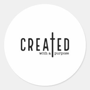 Sticker Rond Créé Avec Un But Jésus Dieu Foi Chrétienne E