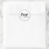 Sticker Rond Creep It Real Halloween (Sac)