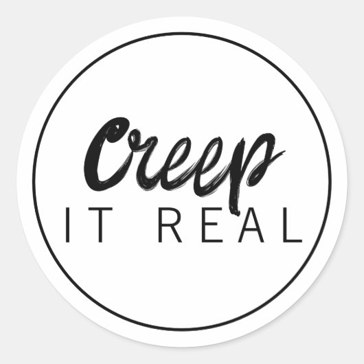 Sticker Rond Creep It Real Halloween (Devant)