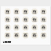 Sticker Rond Créer instantanément un code QR | Modifiable blanc (Feuille)